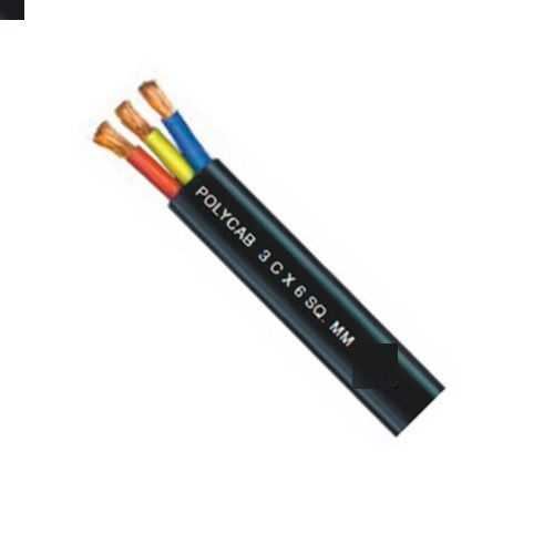 Polycab 1.5 Sqmm 3 Core PVC Insulated Flat Submersible Cable, 100 mtr
